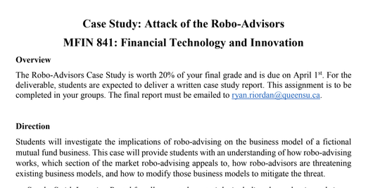 Evaluation Rubric for Attack of the Robo-Advisors Case Study